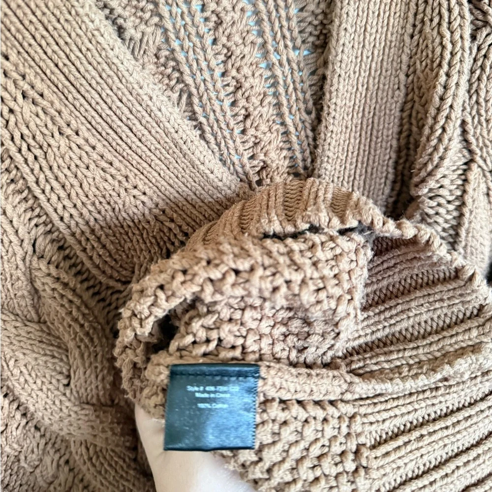 Jenni Kayne Cable Knit Oversized Cardigan In Brown - Picture 6 of 8